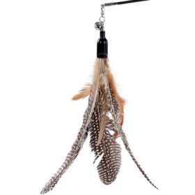 Играчка за котка Flamingo Tyra Dangler 47–77 см -  въдица с пера и звънче 
